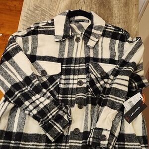 Black and White Plaid Shacket